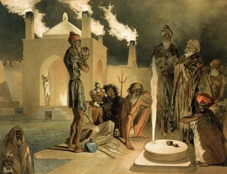 Ateseh-Gah, Indiens dévoués au culte du feu, Bakou, planche 44 d
